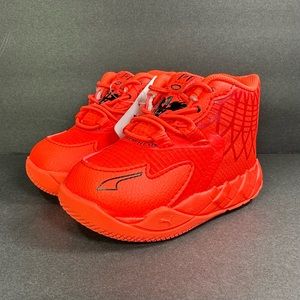 Puma MB.01 LaMelo Ball Sneakers Baby 5C Red Blast Orange Not From Here 385117-02